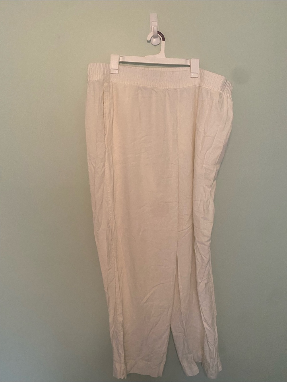 Old Navy Off-White Wide Leg Elastic Waist Pants